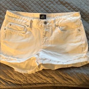 White jean shorts